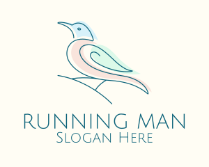 Minimalist Sparrow Bird  Logo