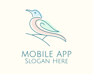 Minimalist Sparrow Bird  Logo