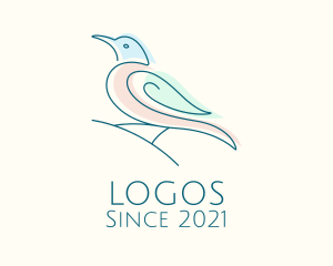 Wild - Minimalist Sparrow Bird logo design