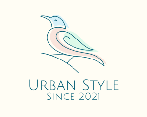 Eco - Minimalist Sparrow Bird logo design