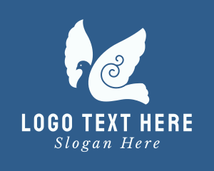 Peace - Spiritual Freedom Dove logo design