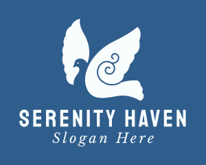 Peaceful - Spiritual Freedom Dove logo design
