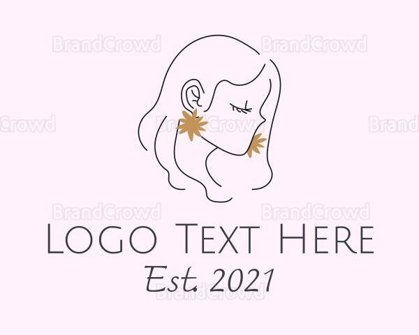 Fashion Woman Earrings Logo