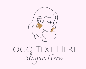 Fashion Woman Earrings Logo