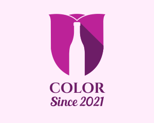 Wine Bottle - Tulip Wine Bottle logo design
