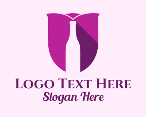 Tulip Wine Bottle  Logo