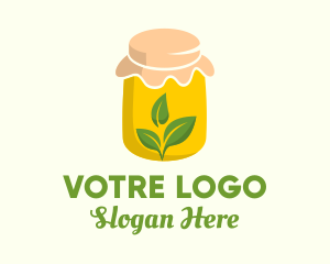 Leaf - Fermented Herbal Jar logo design
