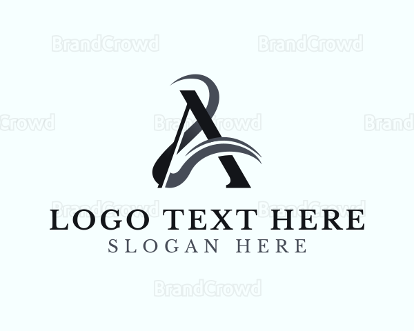 Stylist Flourish Letter A Logo