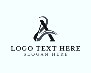 Stylist Flourish Letter A Logo