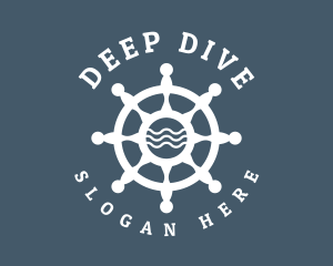 Dive - Sailing Boat Marine Helm logo design