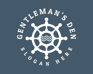 Sailing Boat Marine Helm logo design