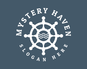 Sailing Boat Marine Helm logo design