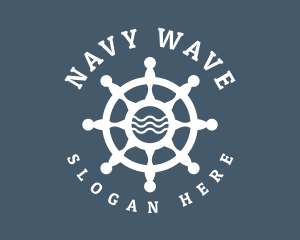 Navy - Sailing Boat Marine Helm logo design