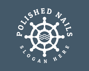 Sailing Boat Marine Helm logo design