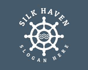 Sailing Boat Marine Helm logo design