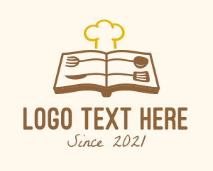 Cutlery - Kitchen Recipe Book logo design