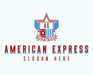 American Flag Patriot logo design