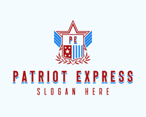 American Flag Patriot logo design