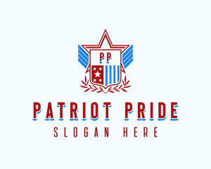 American Flag Patriot logo design