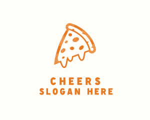 Cheesy Pizza Slice Logo