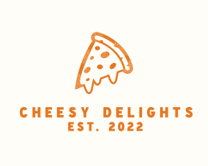 Cheesy - Cheesy Pizza Slice logo design