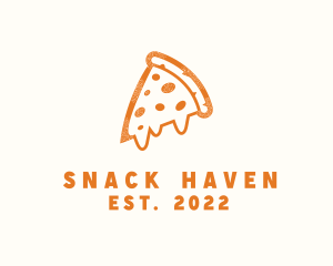 Cheesy Pizza Slice logo design