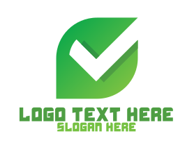 Hybrid - Modern Leaf Check logo design