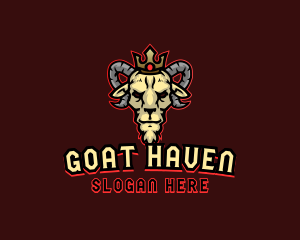 Goat - Gaming Goat King logo design