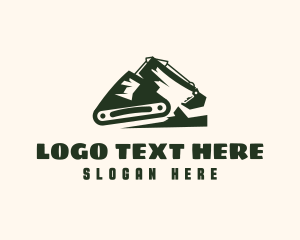 Mountain - Excavator Mountain Construction logo design