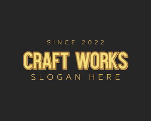 Crafting - Retro Craft Business logo design