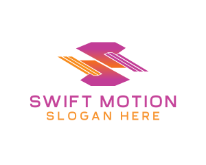 Line Motion Letter S logo design