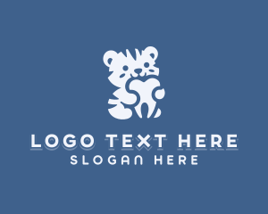 Pediatric - Tiger Cub Tooth logo design