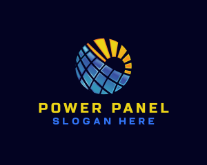 Panel - Solar Panel Sun logo design