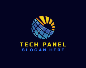 Panel - Solar Panel Sun logo design