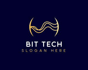 Digital Tech Business Waves logo design