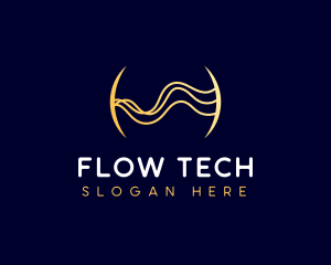 Digital Tech Business Waves logo design