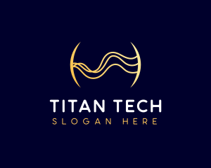 Digital Tech Business Waves logo design