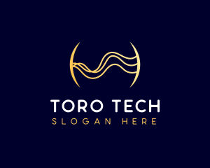 Digital Tech Business Waves logo design