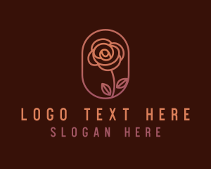 Rose - Botanical Rose Flower logo design