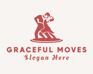 Dancing  Dancers Ballroom logo design