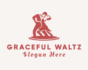 Waltz - Dancing  Dancers Ballroom logo design