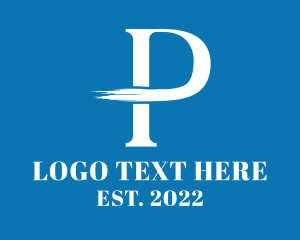 Artistic - Artistic Brush Letter P logo design