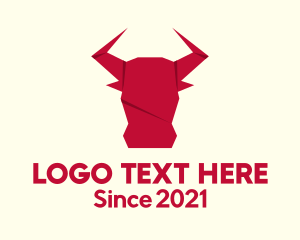 Rancher - Origami Bull Craft logo design