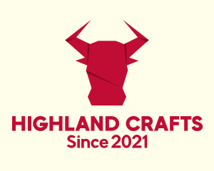 Origami Bull Craft logo design