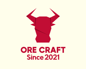 Origami Bull Craft logo design