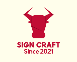 Origami Bull Craft logo design