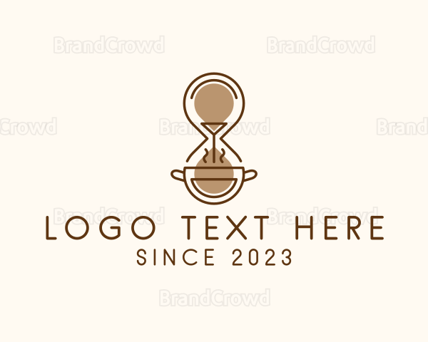 Coffee Hourglass Time Logo