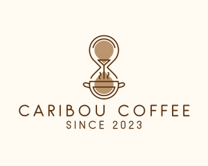 Coffee Hourglass Time logo design