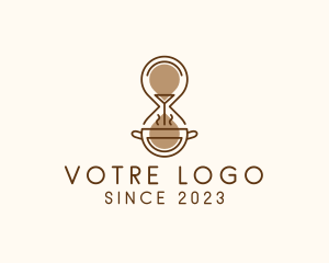Latte - Coffee Hourglass Time logo design