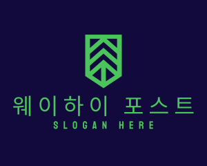 Green Arrow Shield logo design